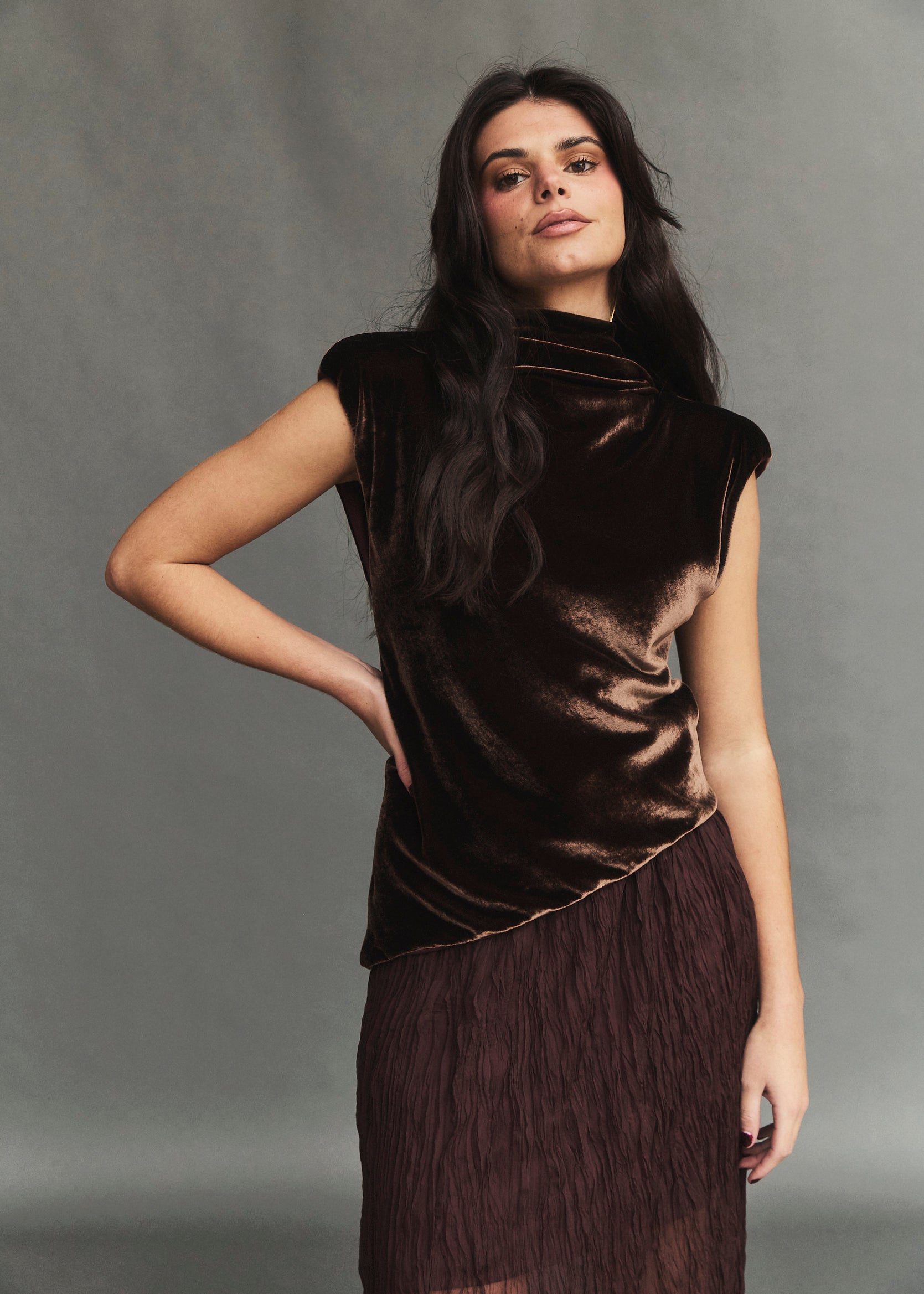 TOP RAFAELA OLD BROWN